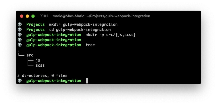 Dev environment structure creation