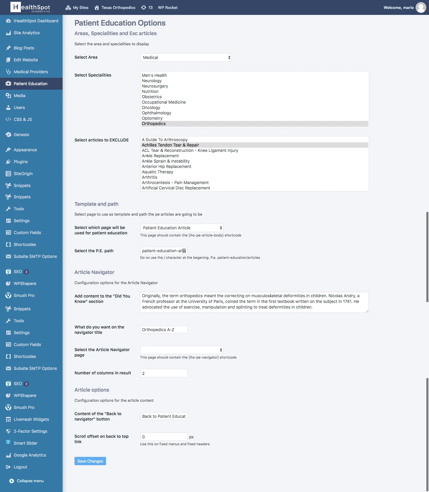 Patient Education Dashboard